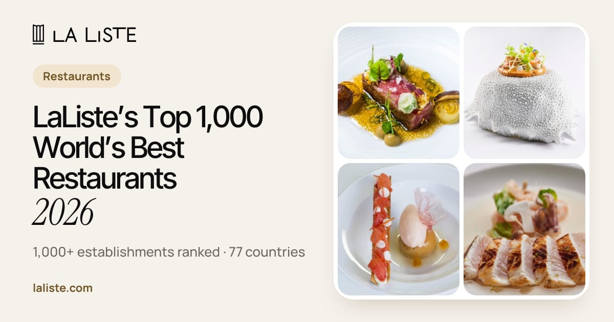LaListe’s Top 1,000 World’s Best Restaurants 2026, places 1301–1304