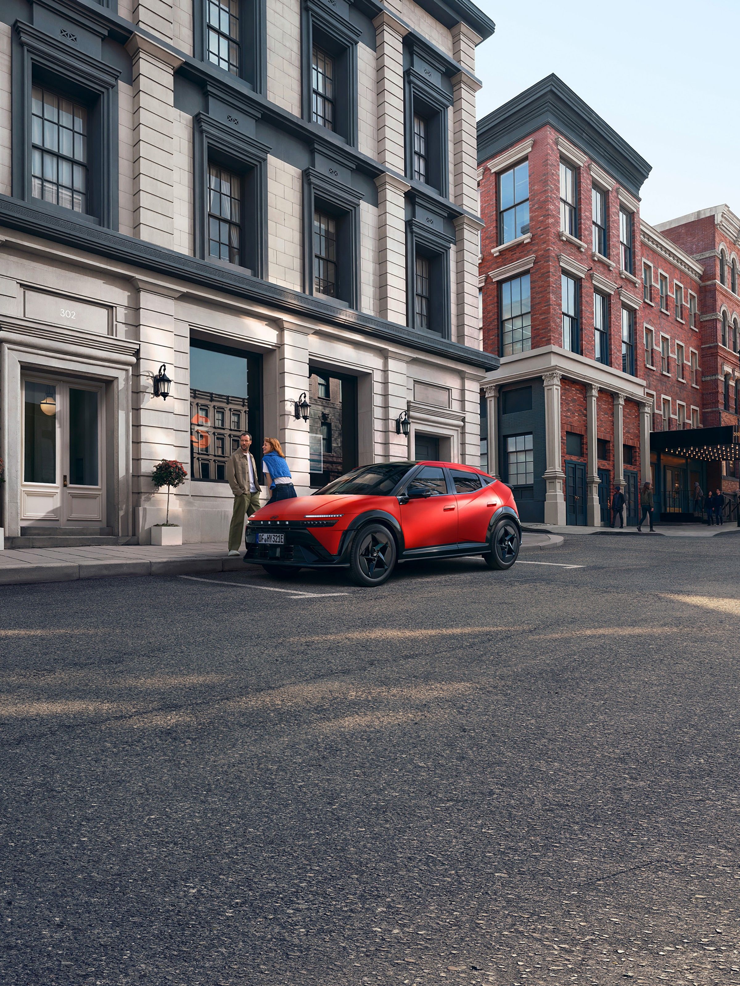 Une Hyundai IONIQ 3 en ville