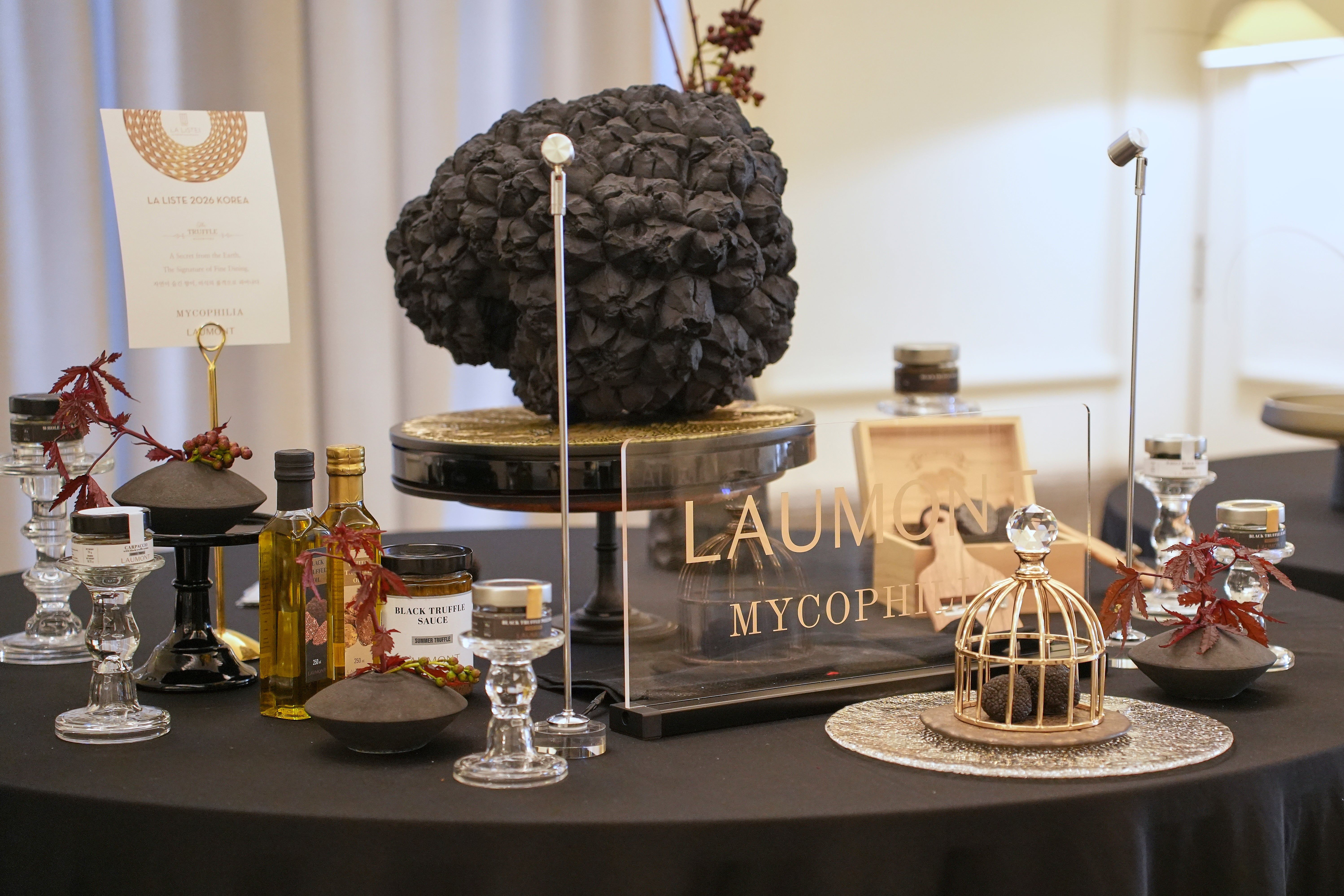 The Laumont and Mycophilia stand at the LaListe Korea evening, in October 2025